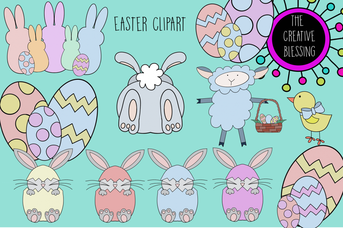 Hand Drawn Easter Clipart example image 1
