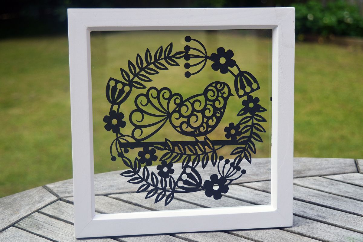 Bird Paper Cut SVG / DXF / EPS Files example image 1