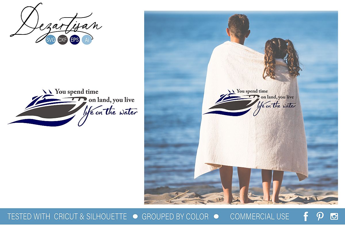 Life on the water SVG | DXF example image 1