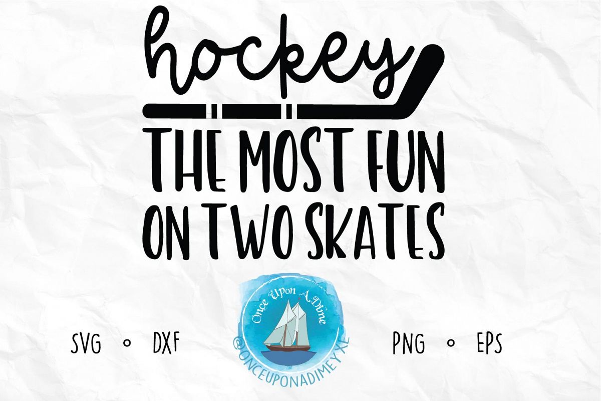 Fun On Two Skates | Hockey | Hockey SVG Cut File example image 1