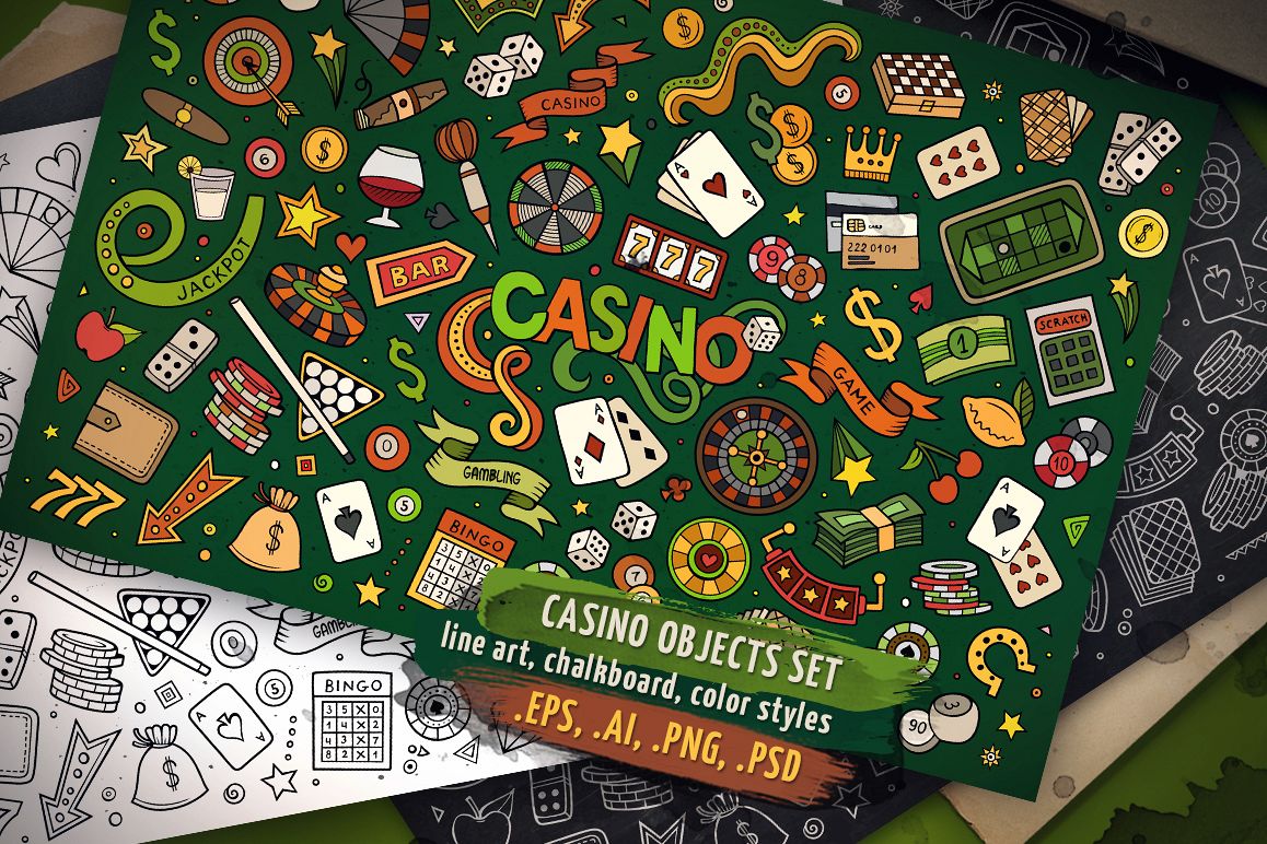 Casino Objects & Symbols Set example image 1