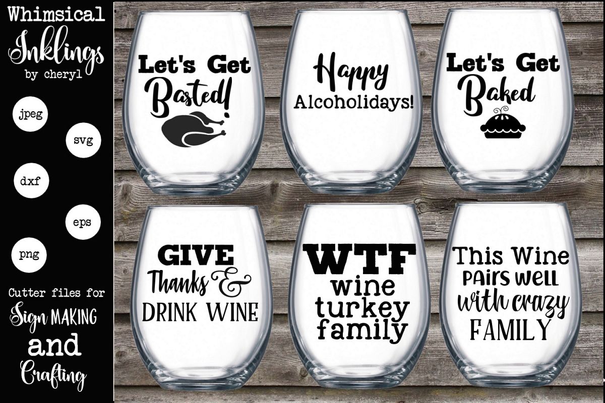 Thankful For Wine SVG example image 1