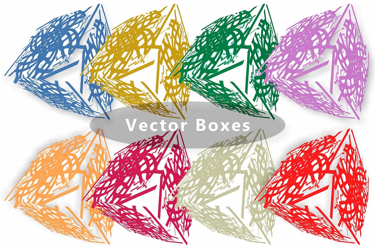 Semi Transparent Vector Boxes example image 1