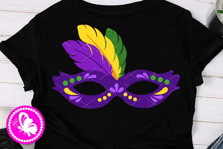 Mardi Gras mask clip art Carnival cruise decor Feathers png example image 1