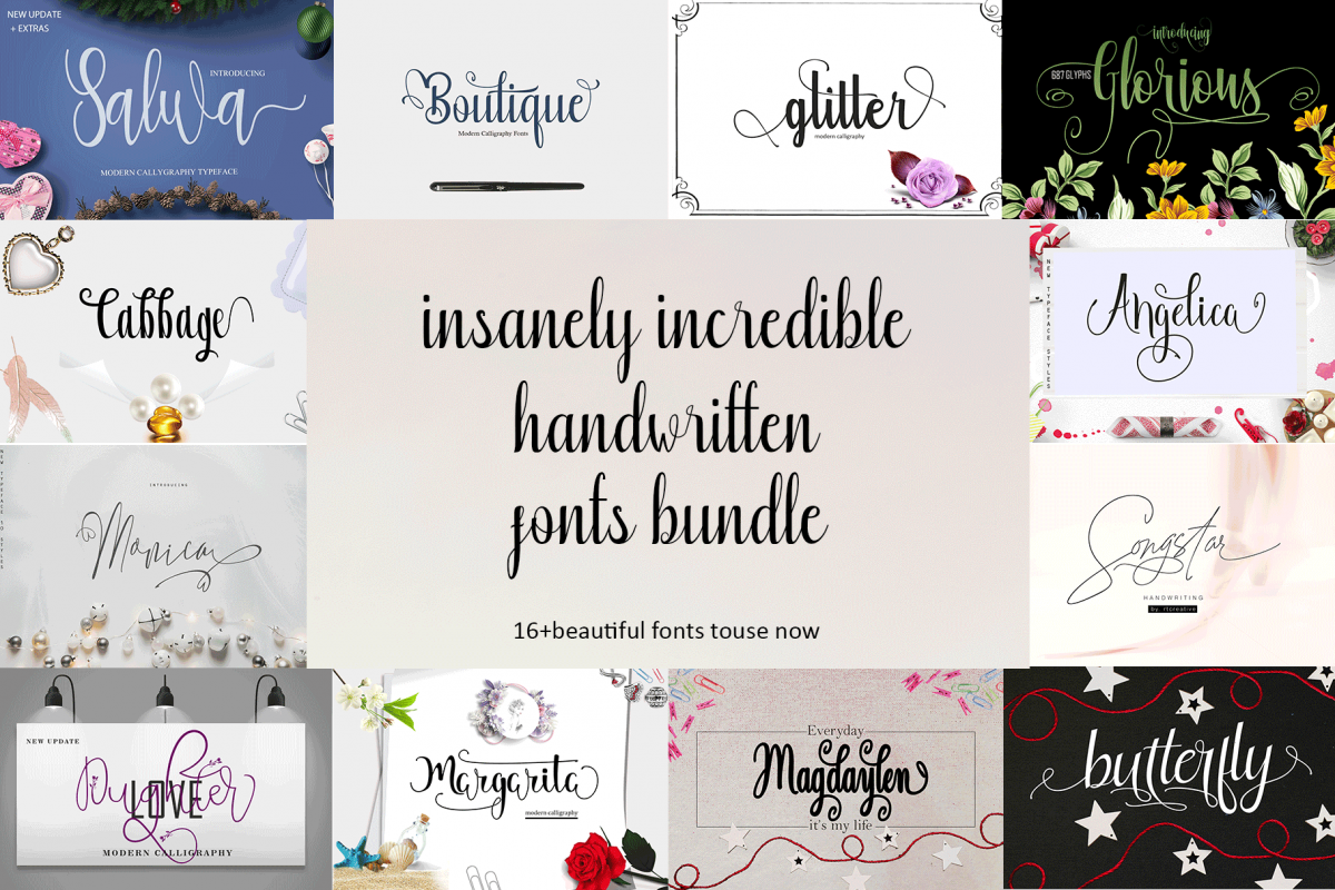 16 Incredible Handwritten Fonts example image 1