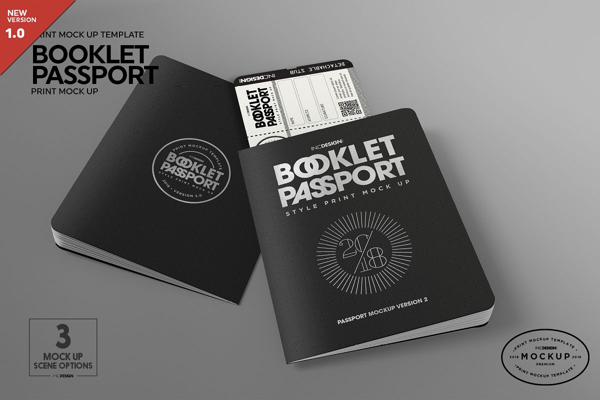 Booklet Passport Print MockUp example image 1