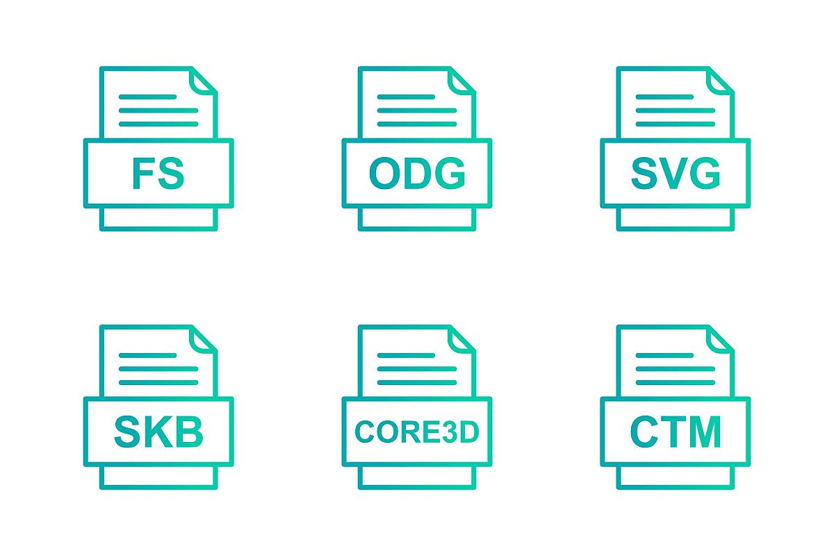 Set Of File Formats Icons example image 1