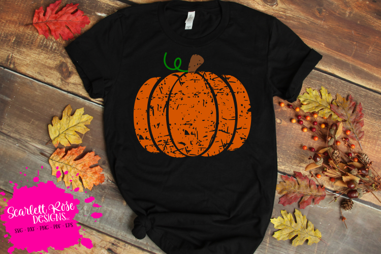 Distressed Pumpkin SVG example image 1
