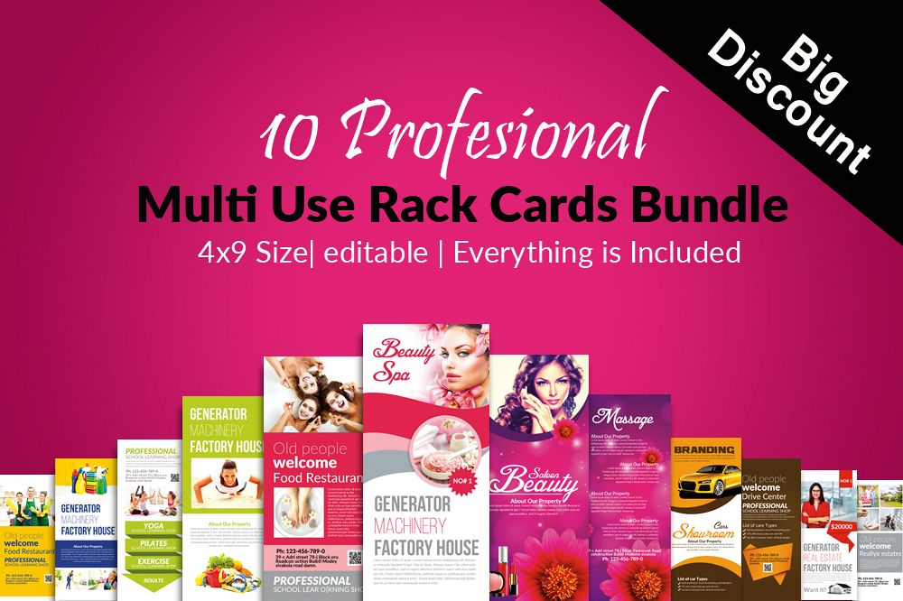 10 Multi Use Business Rack Cards Bundle example image 1