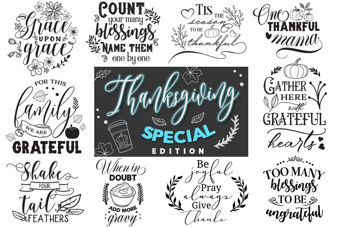 Thanksgiving Special Edition - 30 Cut Files Pack example image 1