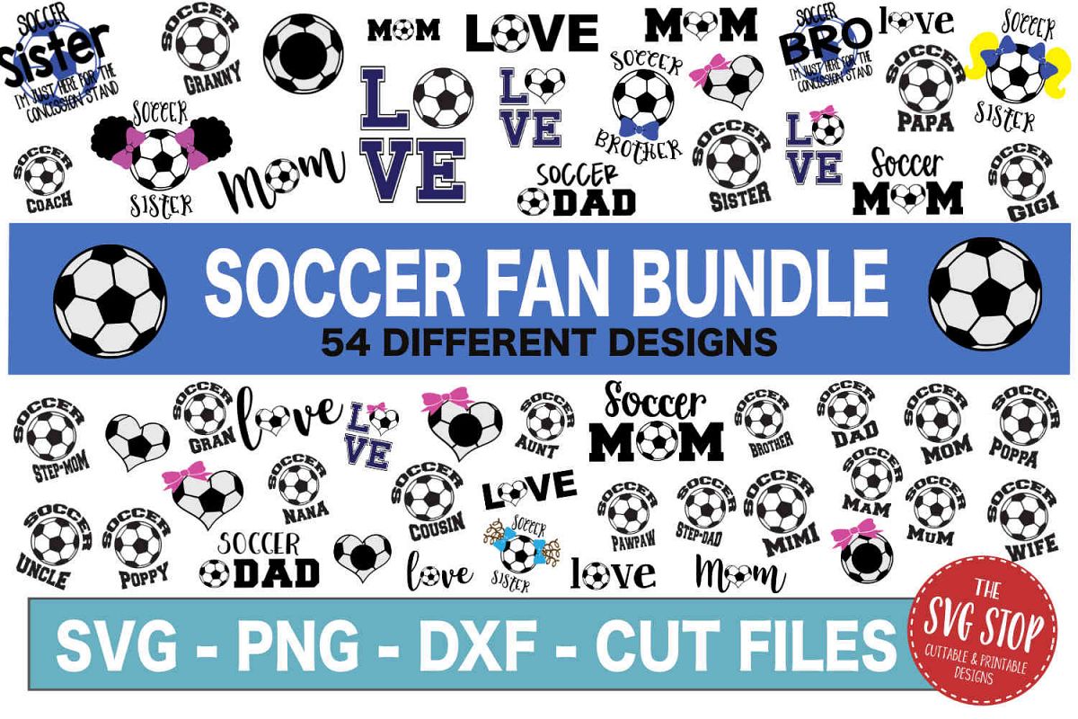 Soccer SVG Bundle -SVG, PNG, DXF example image 1