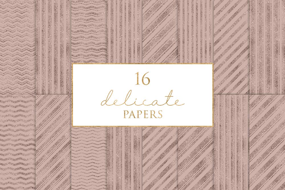 16 Delicate Digital Paper Pack example image 1