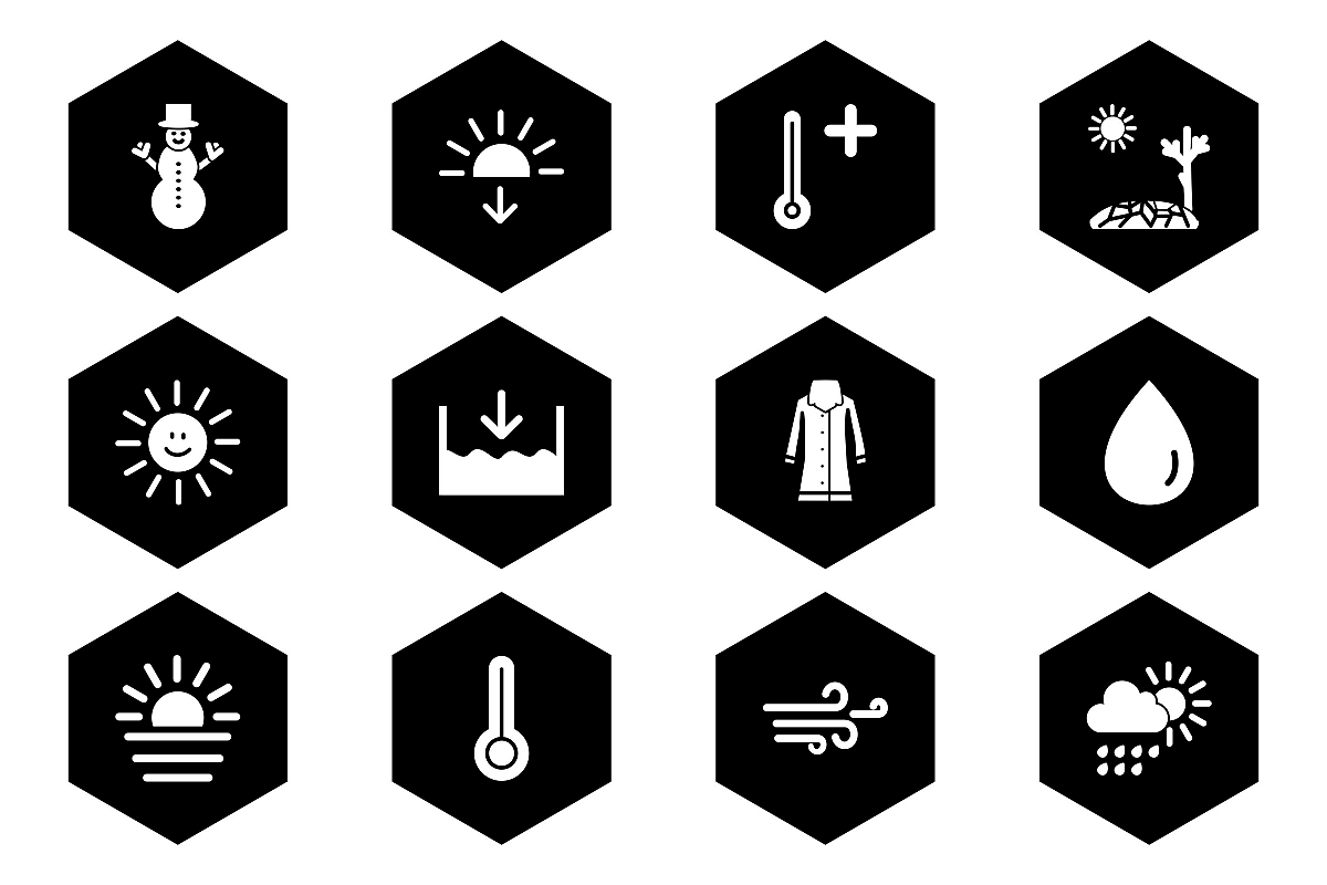 Set Of Weather And Season Icons example image 1
