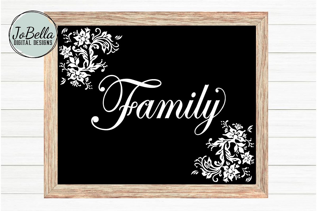 Family SVG and Printable - Floral Farmhouse Design example image 1