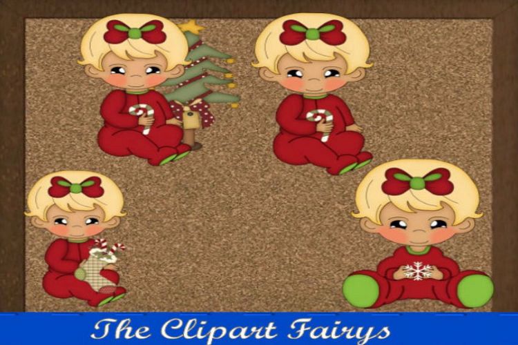 Blonde Baby Girl Christmas example image 1