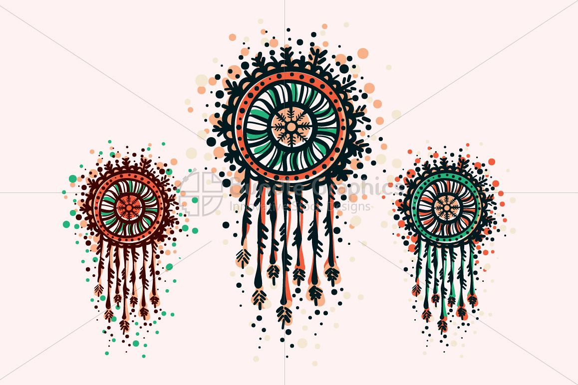 Dream Catcher - Freehand Organic Shapes Decorative Graphics example image 1