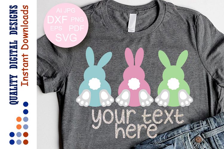 Bunny squad SVG Easter decor digital files example image 1