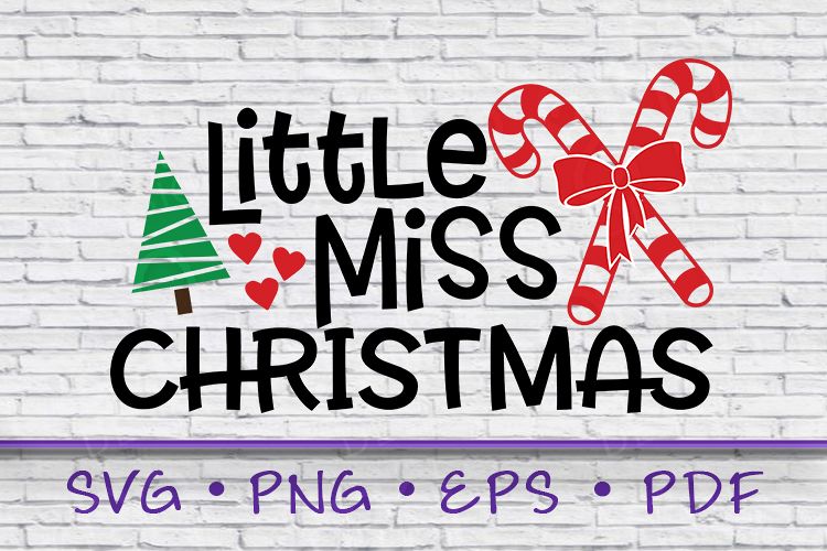 Little Miss Christmas, Christmas SVG, Miss Christmas SVG example image 1