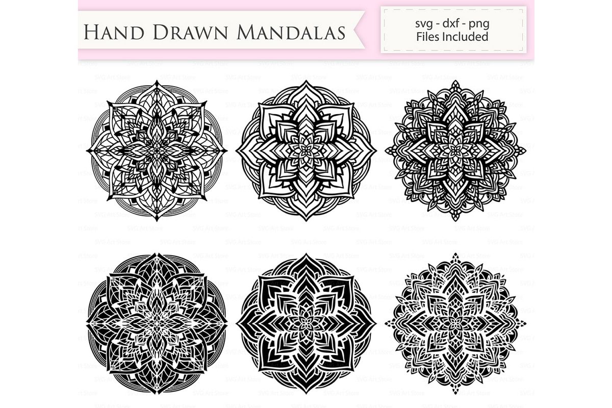 Download Hand Drawn Mandalas SVG Files - Mandala cut files (192890 ...