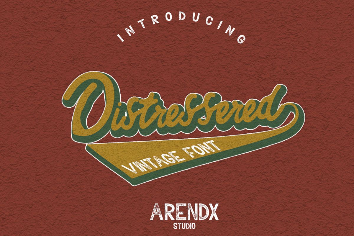 Distressered Vintage Fonr example image 1