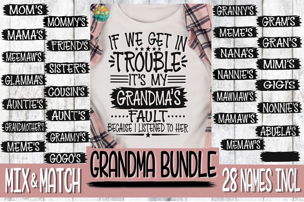 Trouble - It's My Grandma's Fault -BUNDLE-28 Names Included example image 1