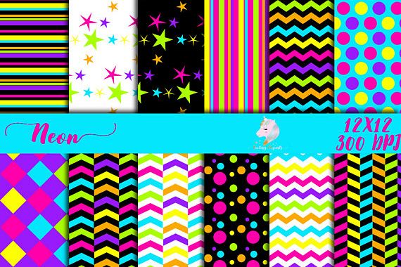 Neon Digital Paper example image 1