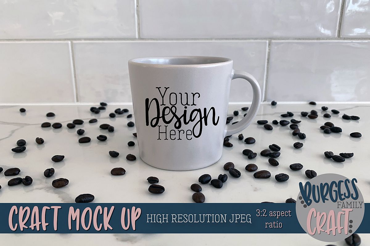Grey Ikea mug coffee Craft mock up|High Resolution example image 1