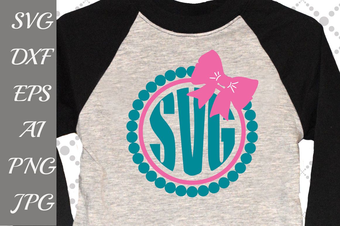 Bow Monogram Svg example image 1