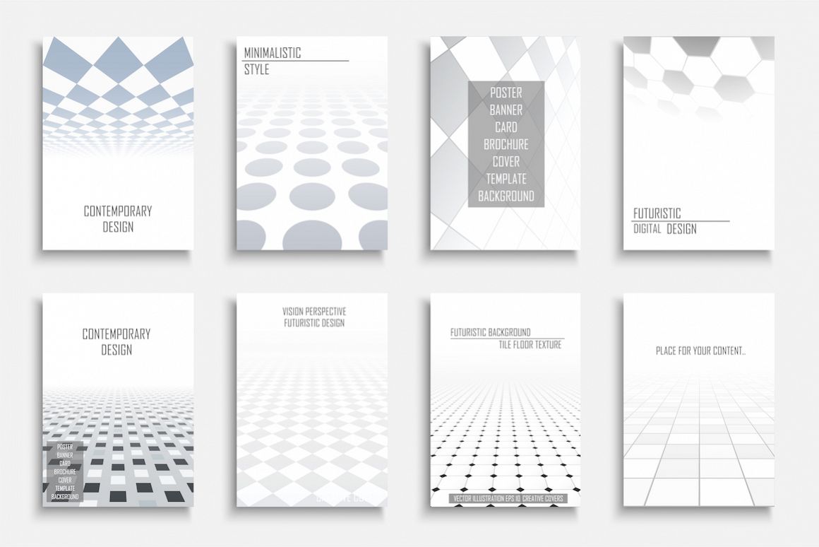 Geometric future covers, brochures example image 1