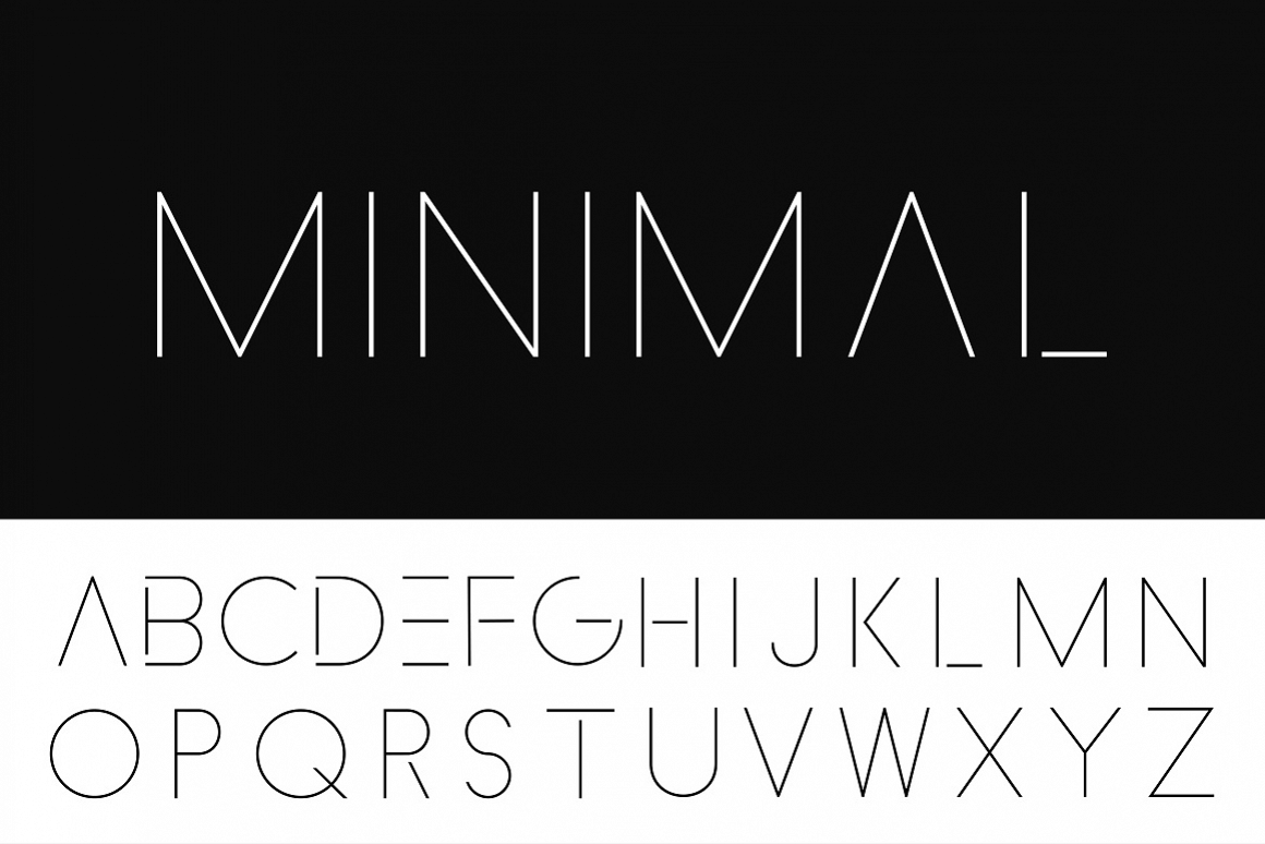 Minimalistic font. Thin design. example image 1