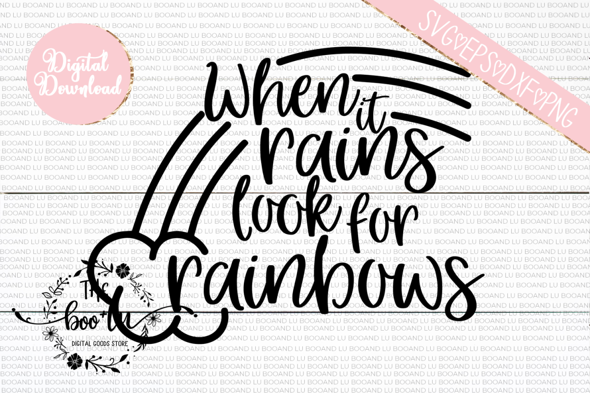 Download When It Rains Look For Rainbows SVG, Rainbow Baby SVG