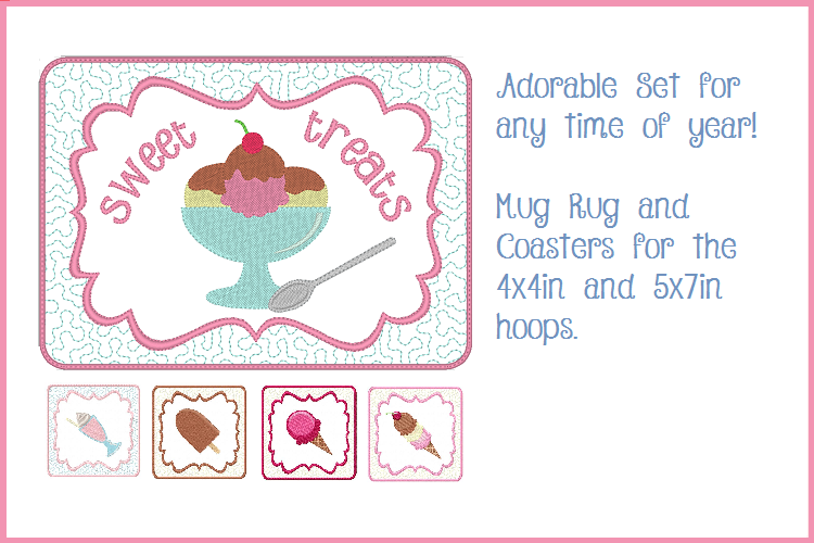 Sweet Treats Mug Mat and Coaster Set example image 1