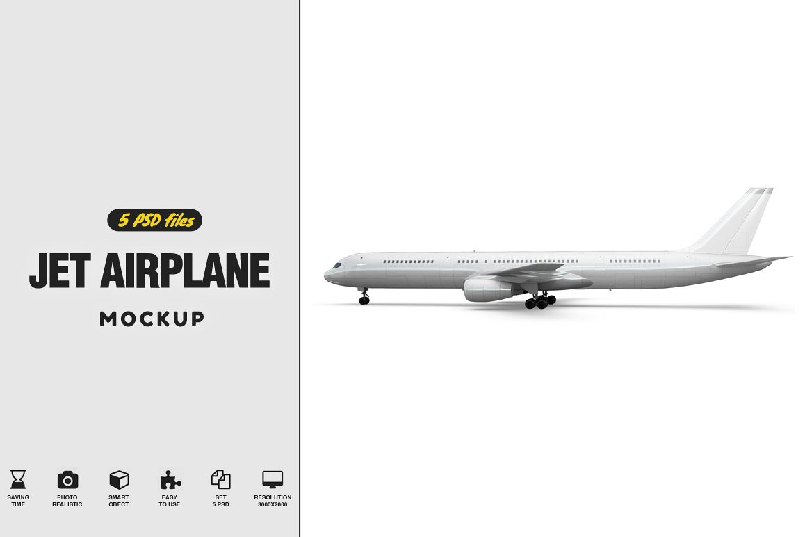 Jet Airplane Mockup example image 1
