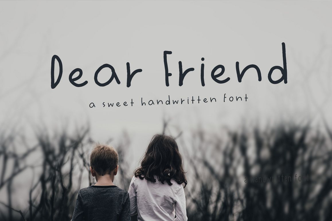 Dear Friend Hand Drawn Font example image 1