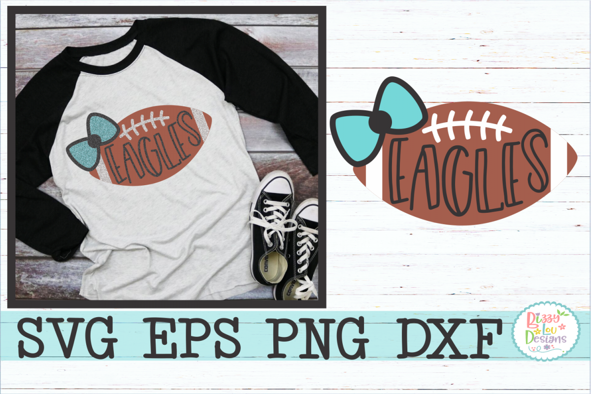 Eagles Football with Bow example image 1