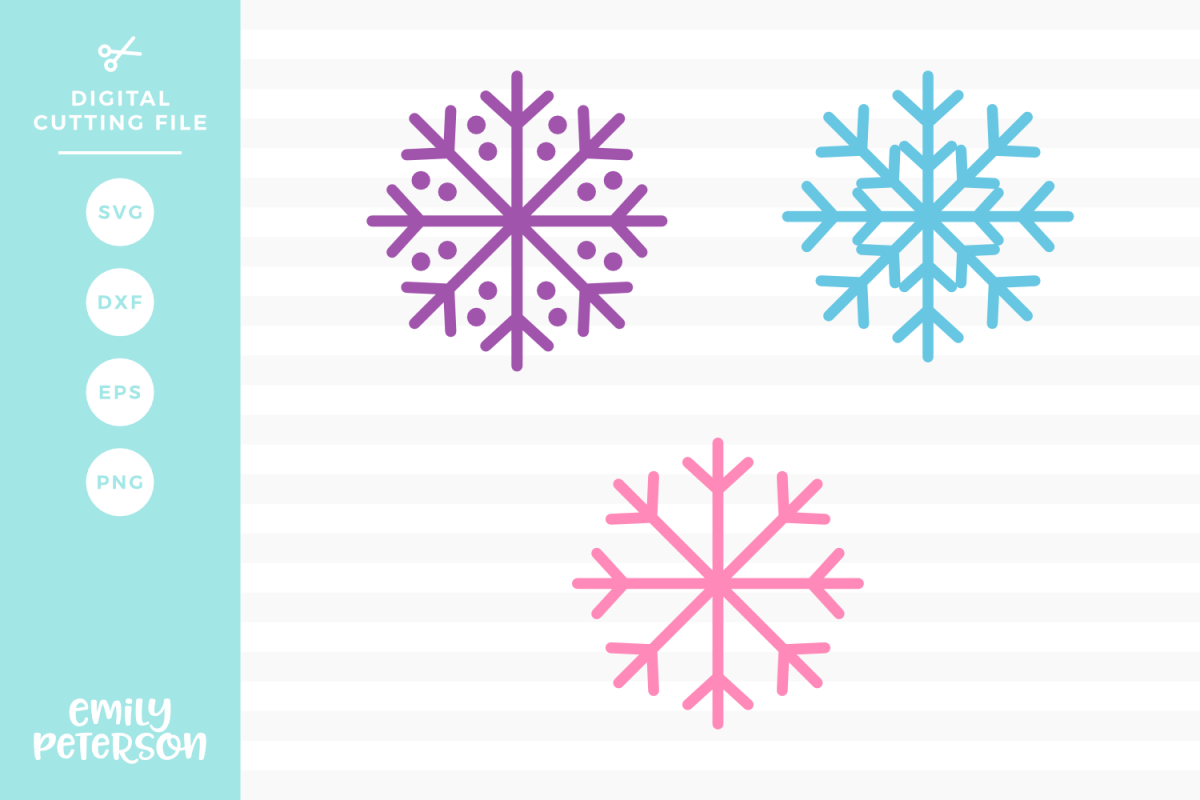 Snowflakes V1 SVG DXF EPS PNG example image 1