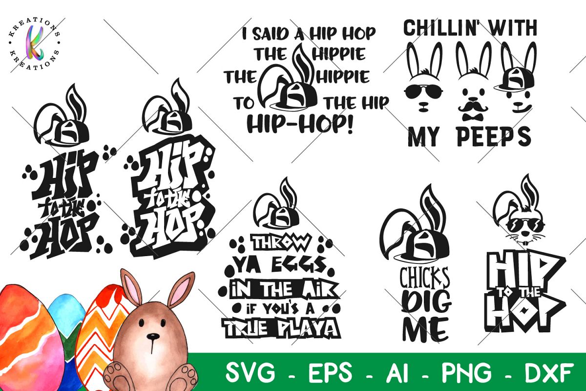 Easter bundle svg Happy Easterv Pack Hip Hop Bundle Bunny (210512