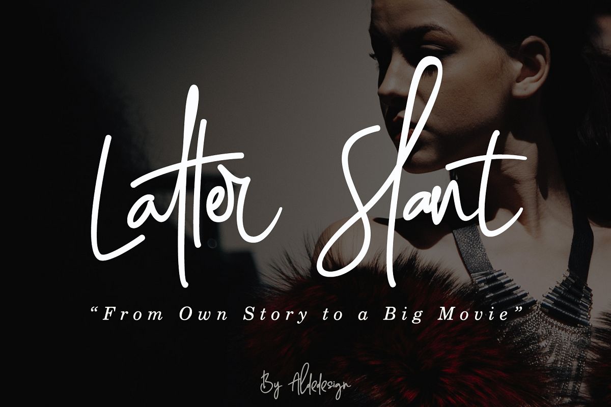 Latter Slant | Signature Font example image 1