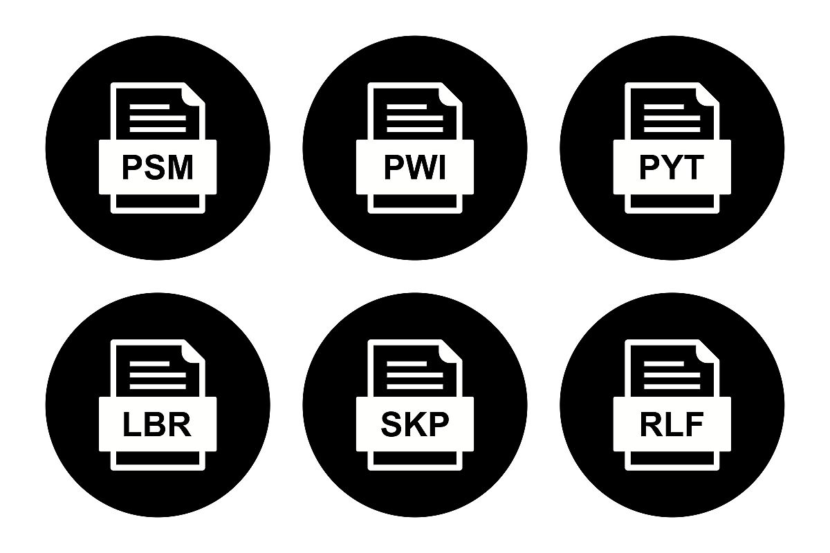 Set Of File Formats Icons example image 1