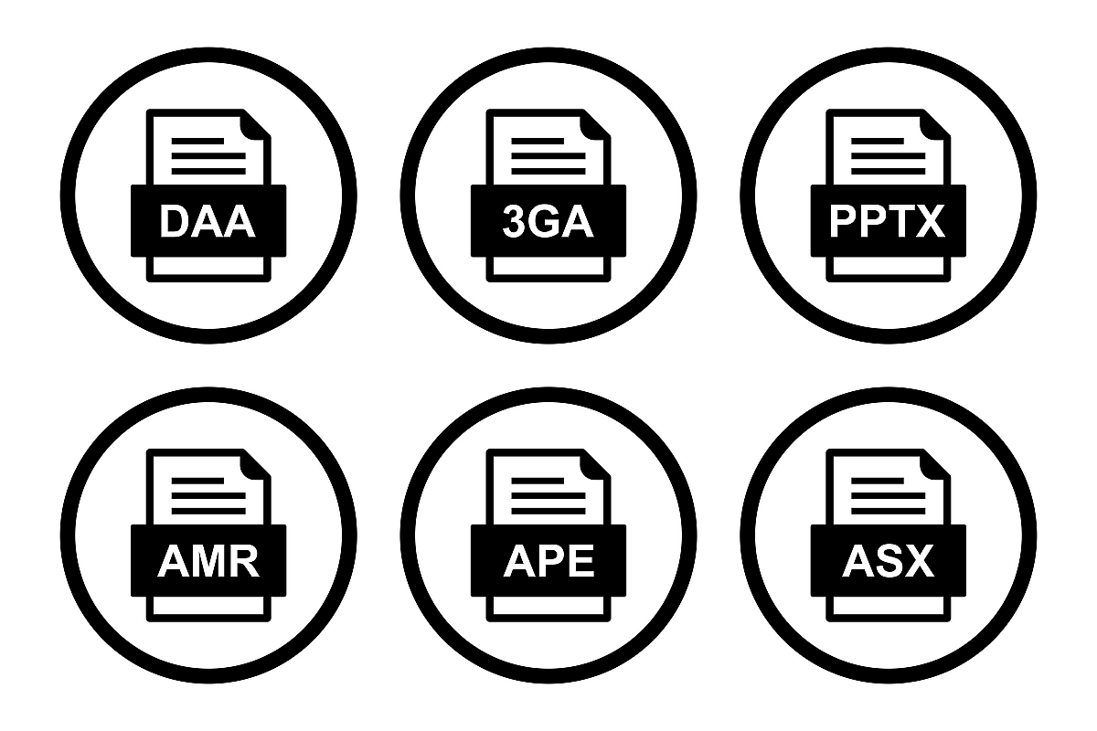 Set Of File Formats Icons example image 1