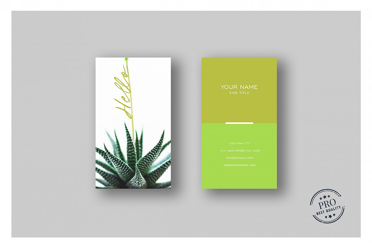 Green Natural colors business card example image 1