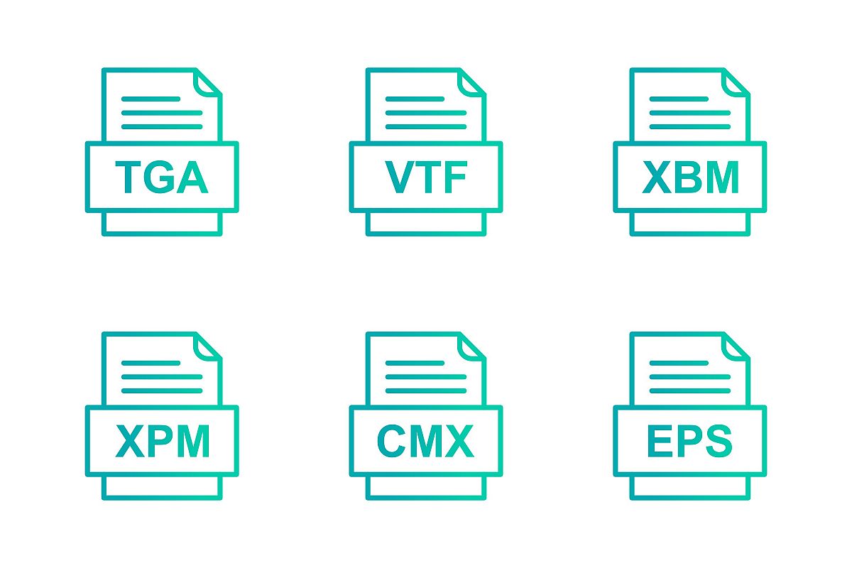 Set Of File Formats Icons example image 1