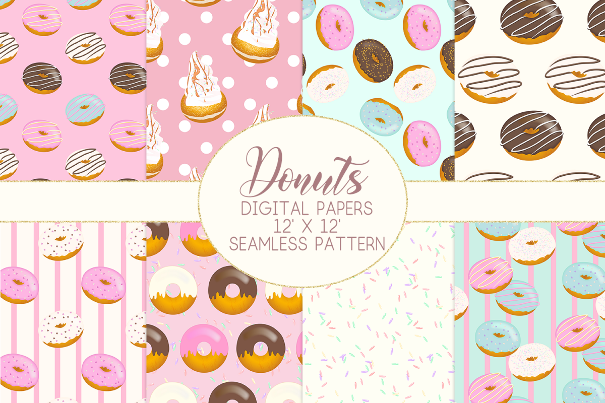 Donuts Digital Papers example image 1