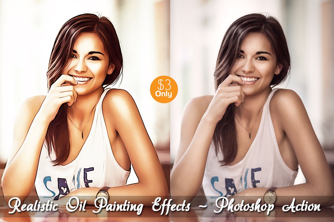 Realistic Oil Painting Effects - Photoshop Action v.5 example image 1