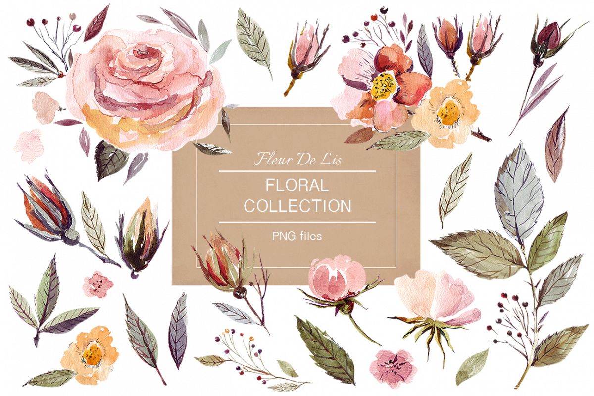 Watercolor Floral Collection example image 1