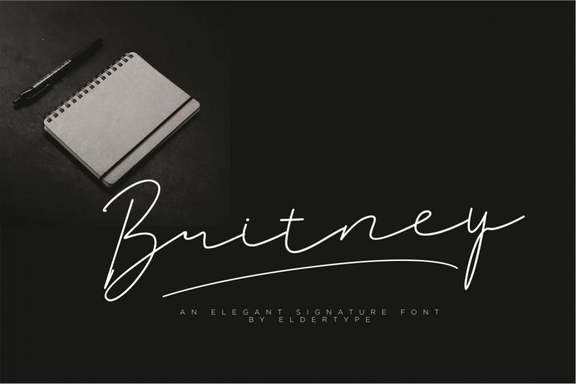 Britney Signature Font example image 1
