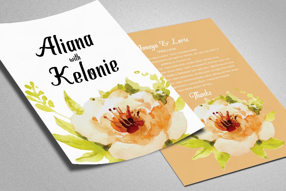 Double sisded Save The Date Invites Card example image 1