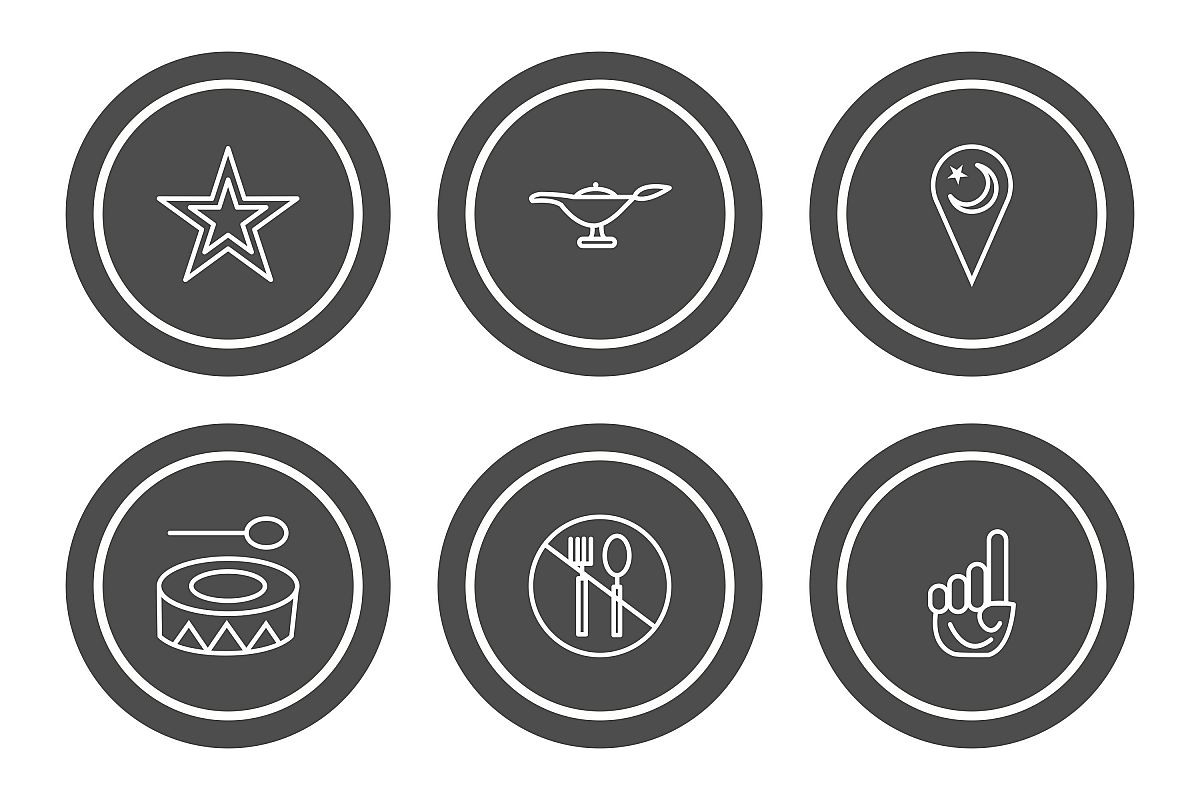 Set Of Ramadan Icons example image 1