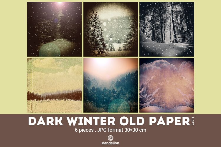 Dark Winter Old Paper part 01 example image 1