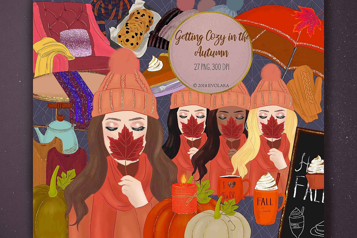 Fall Clipart Autumn Clipart Thanksgiving Clipart Pumpkin example image 1